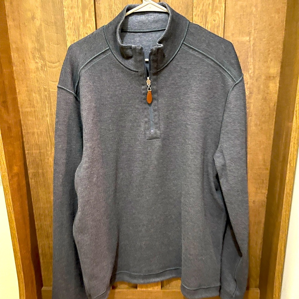 Johnston & Murphy Reversible Quarter-Zip Sweater - XL